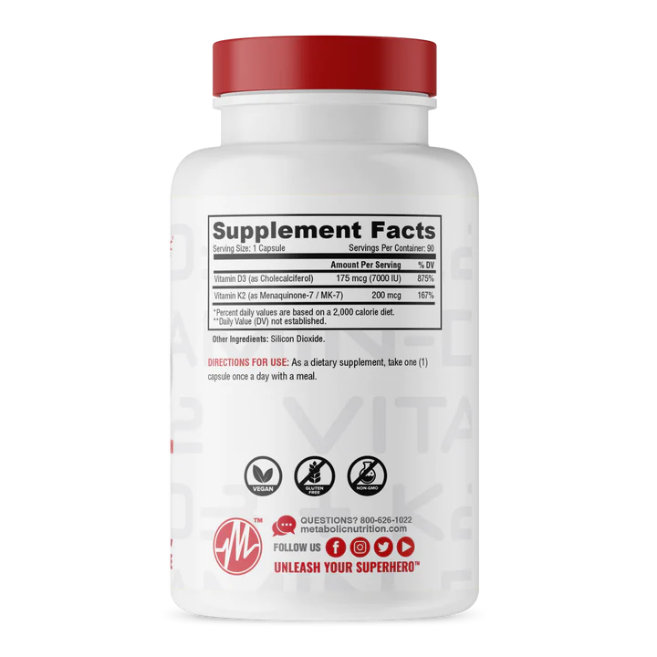 Metabolic Nutrition Vitamin D3+K2